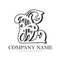 Modern classic timeless appeal L letter monogram logo monochrome