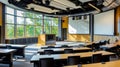 Modern Classroom With Large Windows Royalty Free Stock Photo