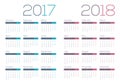2017 2018 Modern And Clean Business Calendar