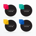 Modern clean dark circle banners set