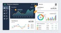 Financial Analytics Dashboard - Data Visualization Royalty Free Stock Photo