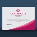 Modern clean purple and white certificate Royalty Free Stock Photo