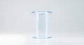 Modern Clear Acrylic Podium on White Background Royalty Free Stock Photo