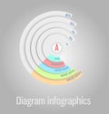 Modern, clear diagram. Can be used for infographics, websites elements, presentations, comparison, packages, advertisement.