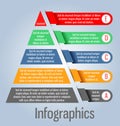 Modern, clear template pyramid shape. Can be used for infographics, websites