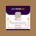 Modern Client Testimonial Design. Abstract Template Display for Promotion. Royalty Free Stock Photo
