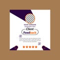 Modern Client Testimonial Design. Creative Template Display for Promotion. Royalty Free Stock Photo
