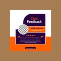 Modern Client Testimonial Design. Dynamic Template Display for Promotion. Royalty Free Stock Photo