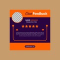 Modern Client Testimonial Design. Luxurious Layout Display for Promotion. Royalty Free Stock Photo