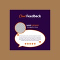 Modern Client Testimonial Design. Minimal Layout Display for Promotion. Royalty Free Stock Photo
