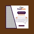 Modern Client Testimonial Design. Trendy Layout Display for Promotion. Royalty Free Stock Photo