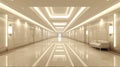 Modern clinic corridor exuding professionalism with sleek design and clean lines Royalty Free Stock Photo
