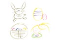 Modern clip-art set: Easter Royalty Free Stock Photo