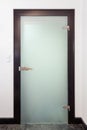 Modern closed glass door Royalty Free Stock Photo