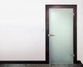 Modern closed glass door Royalty Free Stock Photo