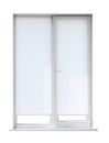 Modern closed plastic window on white background Royalty Free Stock Photo