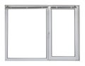 Modern closed plastic window on white background Royalty Free Stock Photo