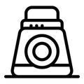 Modern clothes dryer machine icon showing laundry washing appliance