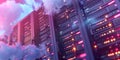Modern Cloud Computing Data Servers in Technology Center