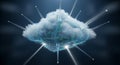 Modern cloud computing network abstract technology data flow digital connection futuristic digital abstract Royalty Free Stock Photo