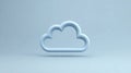 Modern cloud computing symbol showcased in minimalist style with clean tech elements Generative AI Royalty Free Stock Photo