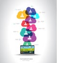 Modern Cloud Globals infographic concept background