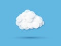 Modern cloud icon on blue background