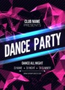 Modern Club Music Party Template, Dance Party Flyer, brochure. Night Party Club sound Banner Poster. Royalty Free Stock Photo