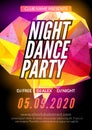 Modern Club Music Party Template, Night Dance Party Flyer, brochure. Night Party Club sound Banner Poster