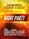 Modern Club Music Party Template, Night Dance Party Flyer, brochure.