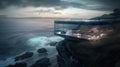 Sleek Cliffside Mansion: High-Tech Haven with Ocean Views and Luxury Perks