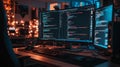 Modern Coding Setup Dual Monitors Code Dark Background