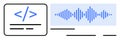 Modern Coding and Sound Wave Visualization in Abstract Style