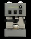 Modern coffee machine isolated