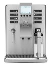 Modern coffee machine isolated on white Royalty Free Stock Photo