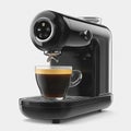 Modern coffee machine in a stylish kitchen showcasing sleek design and advanced brewing technology for coffee Royalty Free Stock Photo