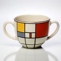 Modern Bauhaus Inspired Cup With Symmetrical Design