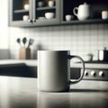 Modern Coffee Mug, Elegant Kitchenware, AI generated