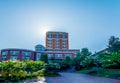 Modern college campus buildings Royalty Free Stock Photo