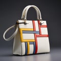 Modern Color Block Shoulder Bag With Mondrian Inspiration