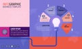 Light bulb inforgraphic template for business idea concepts with 5 steps, Modern color