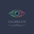 Modern colored logo eye