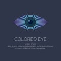 Modern colored logo eye