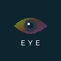 Modern colored logo eye