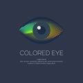 Modern colored logo eye