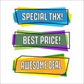 Modern Colored Sales Banner Set