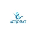 Modern colorful ACROBAT human dance logo design
