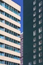 Modern colorful architecture against a blue sky, Changchun, China Royalty Free Stock Photo