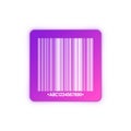 Modern colorful barcode sticker. Identification tracking code. Serial number, product ID with digital information. Store