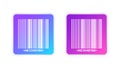 Modern colorful barcode sticker. Identification tracking code. Serial number, product ID with digital information. Store